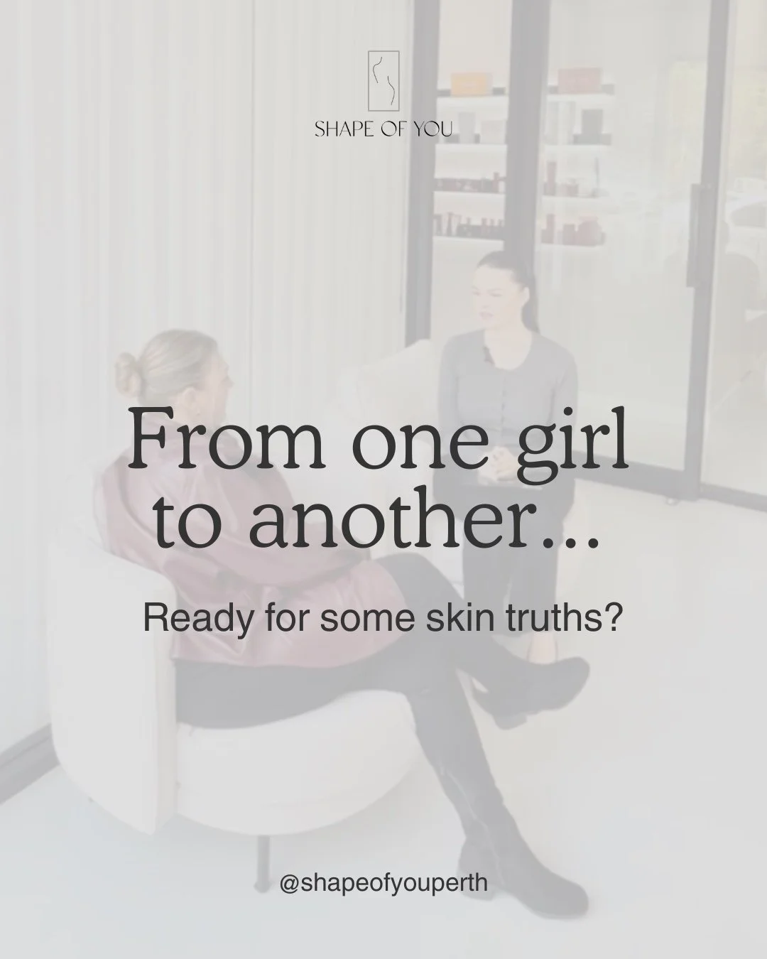 From one girl to another&hellip;

Great skin usually isn&rsquo;t the result of one miracle product or one viral skincare trend.

It&rsquo;s the simple things we don&rsquo;t always want to hear, drinking your water, wearing your SPF, sticking to a rou