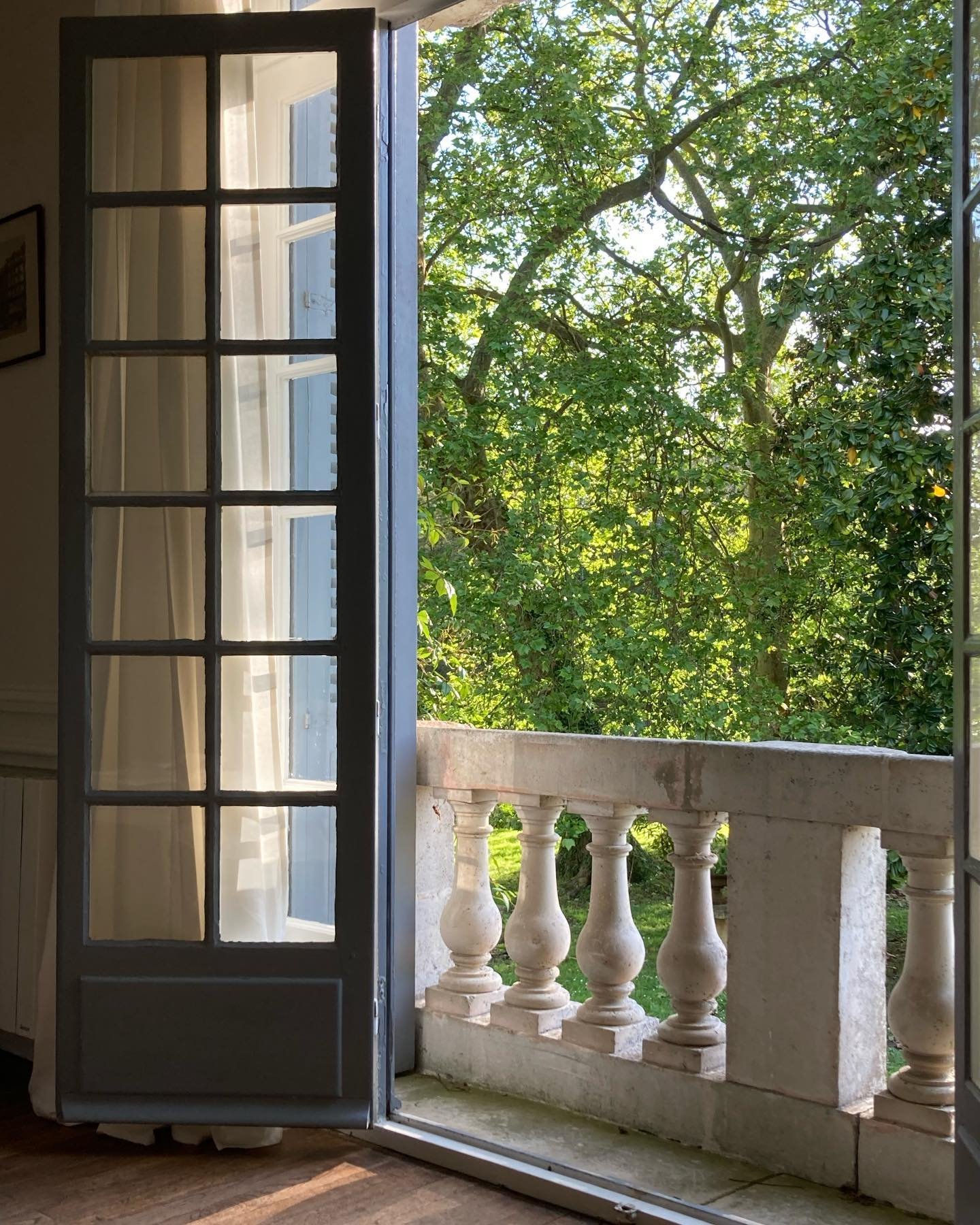 Throwing open the windows to the warm evening air #manoirdeplaisance