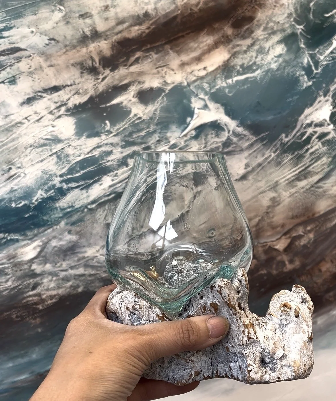 Bali Hand Blown Sculpted Bowl (Small)