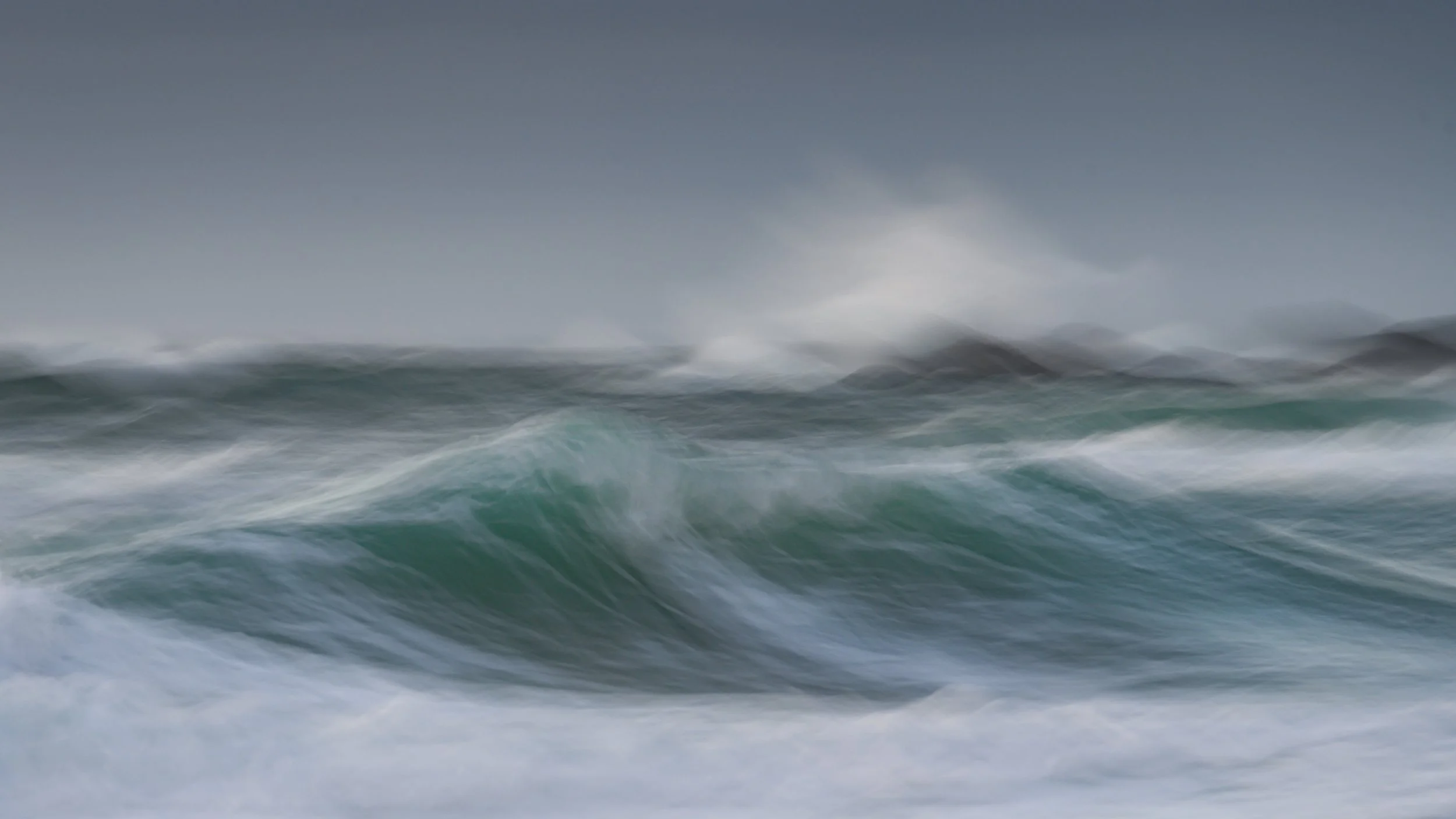 Lindsay Southgate green ocean wave Women in seascape Photography - PermaJet Print of the month