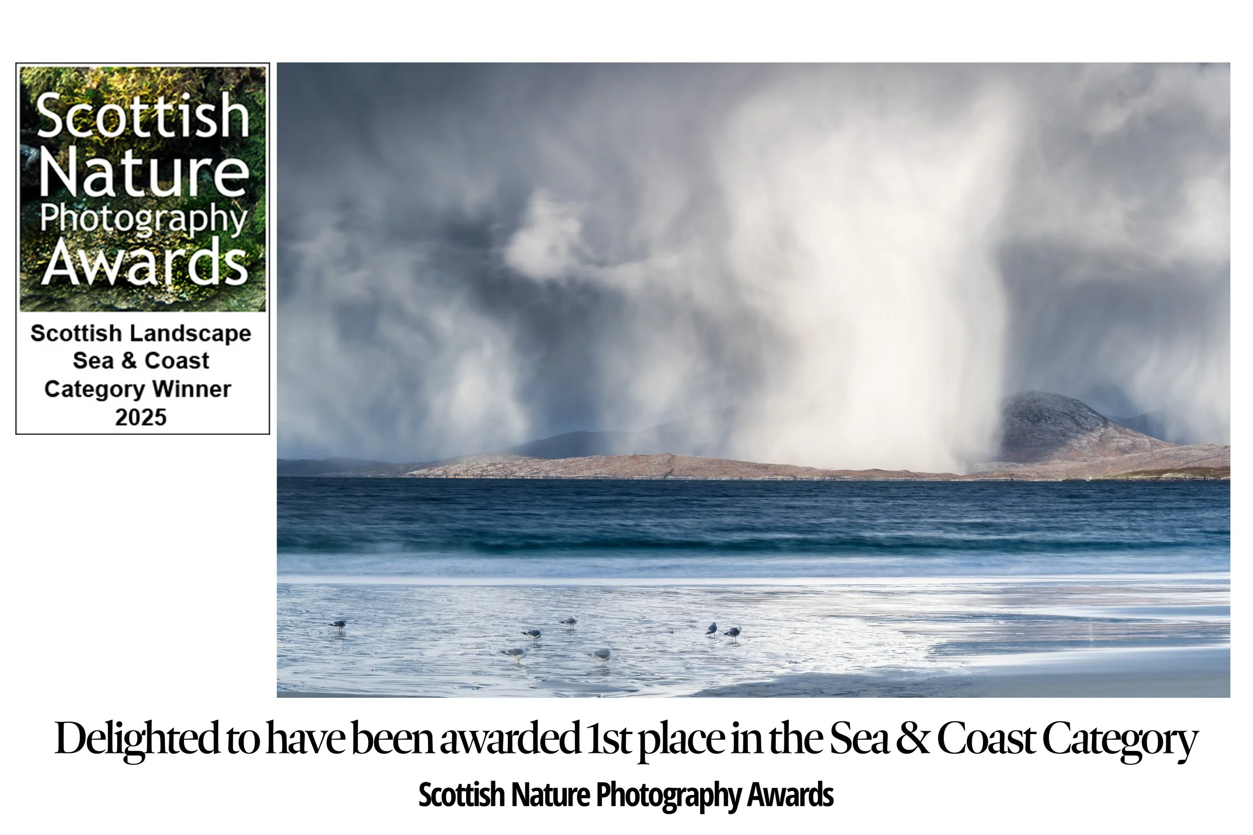 Where winter lands, Isle of Harris. Sea & Coast Category winner, Scottish Nature Photography Awards
