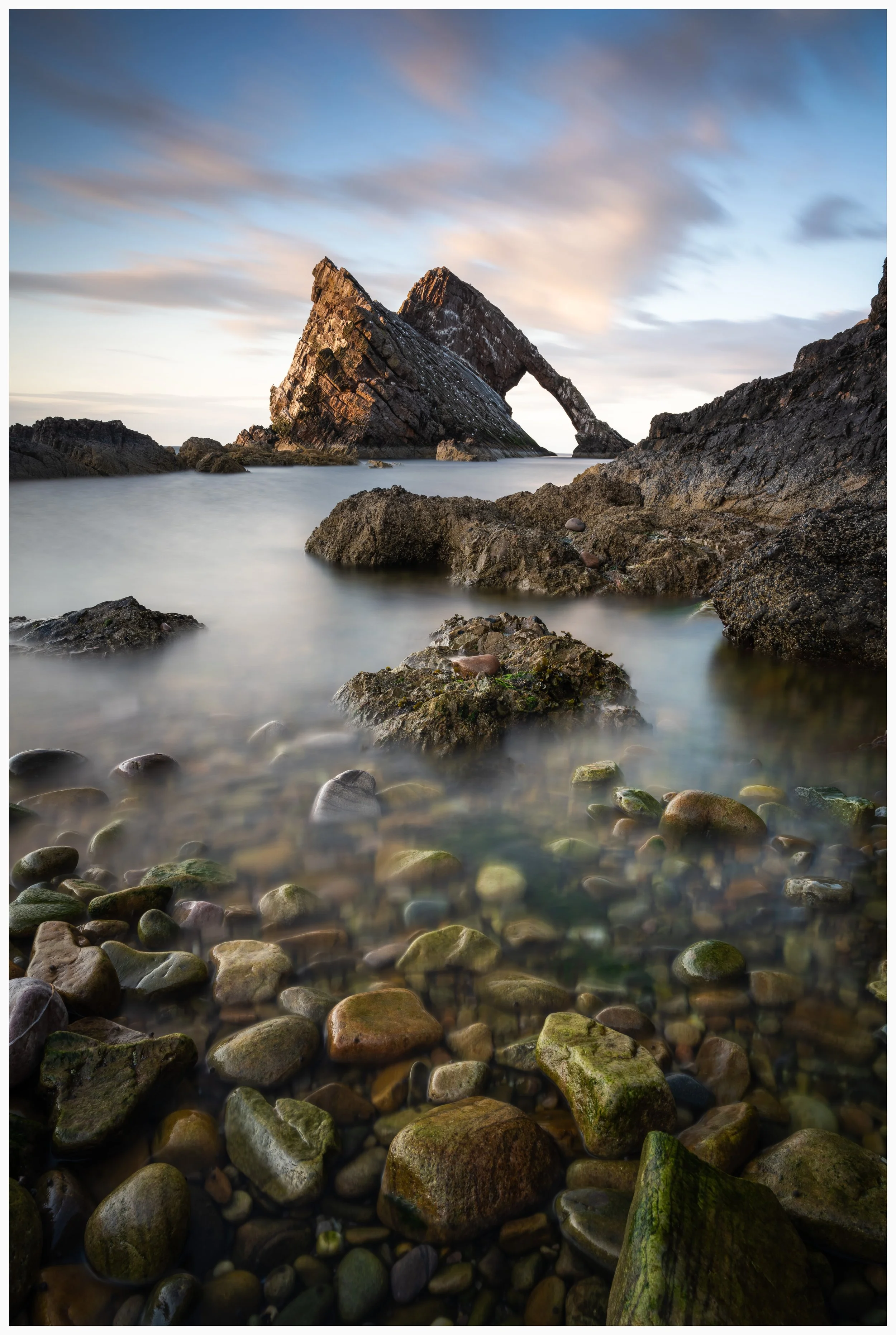 Bow Fiddle Rock, Aberdeenshire, Scotland. Long exposure seascape Photography. Shortlisted SNPA