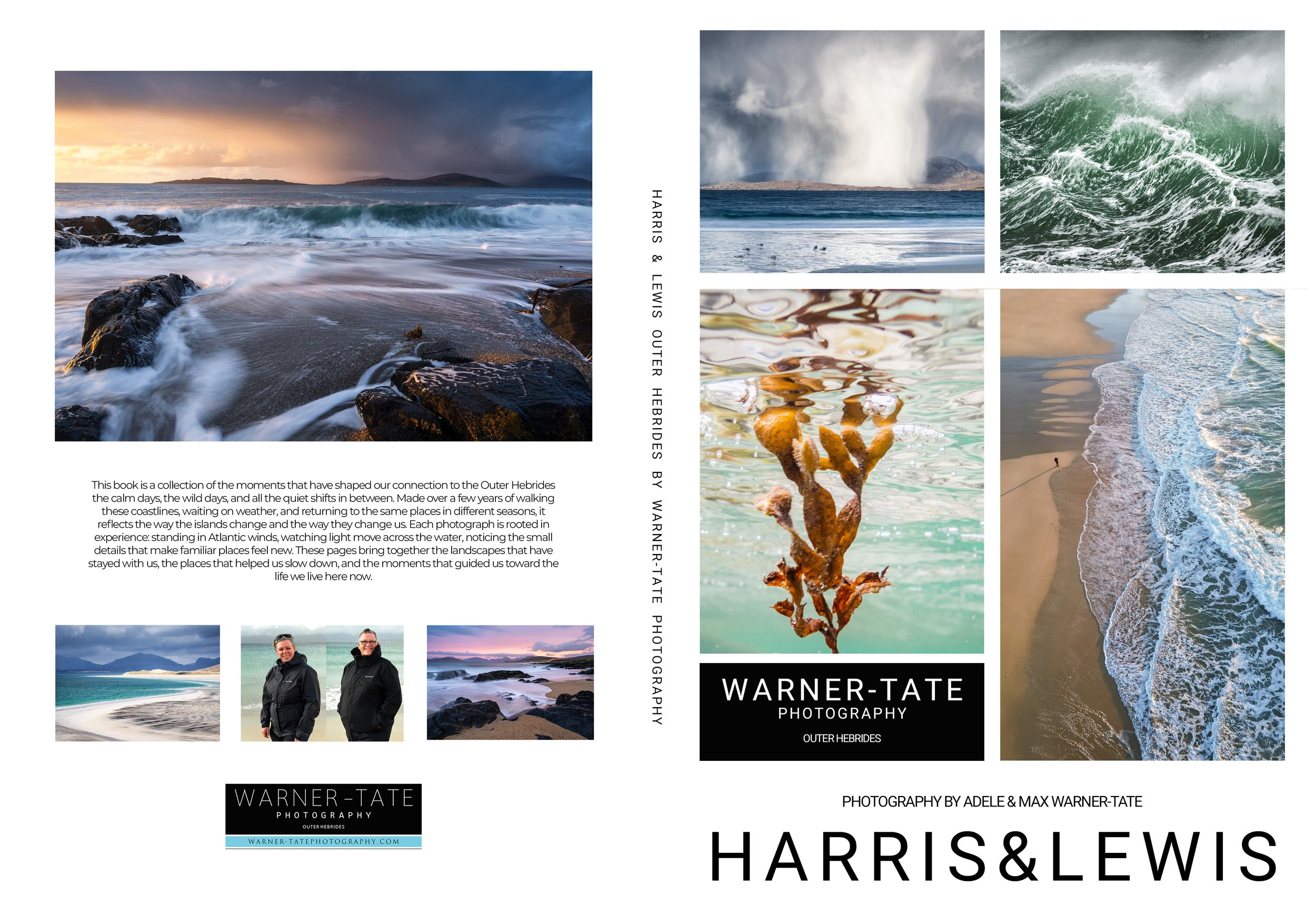 Harris & Lewis photography book laid flat, showing the full front and back hardback cover.