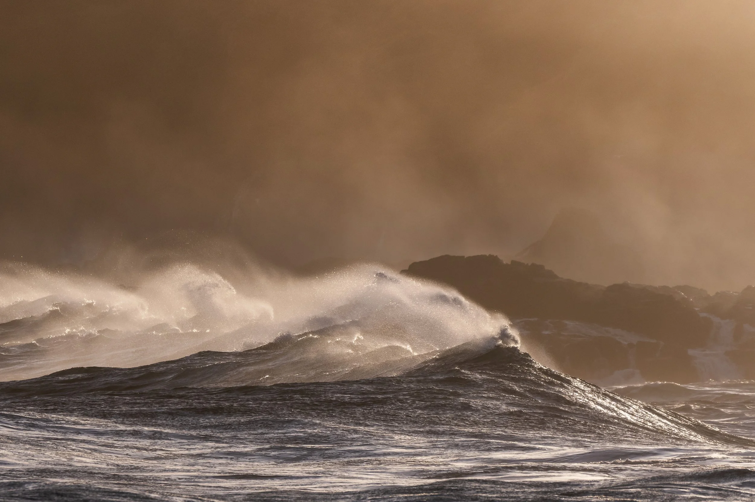Storm Wave Image During Sunrise Port of Ness Isle of Lewis