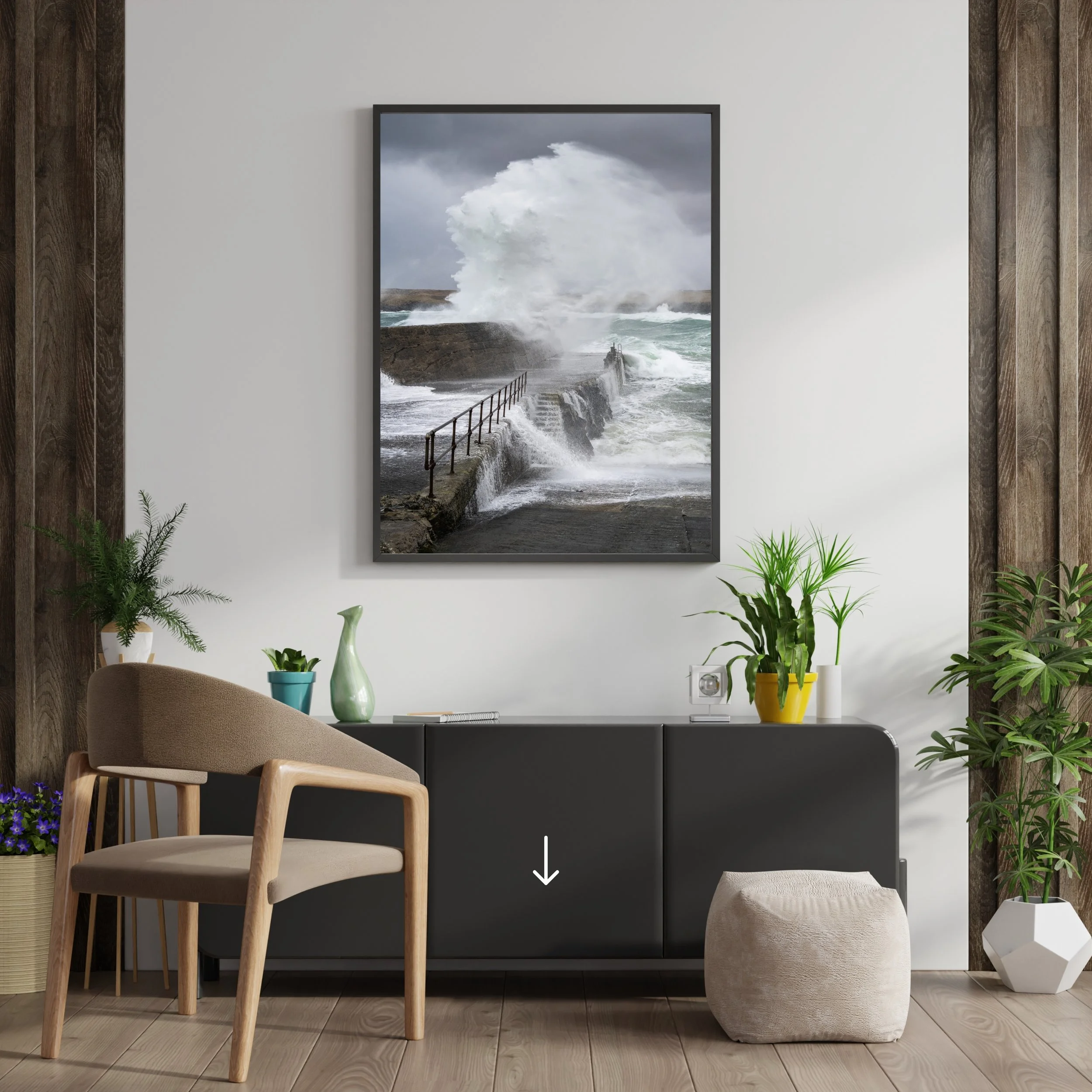 Gray Modern Background Wall Art Frame Mockup Instagram Post.jpg