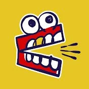 We Got The Chocolates youtube logo Cartoon character with a square red head, big eyes, an open mouth with teeth, and a yellow tongue, appearing to be shouting or laughing.