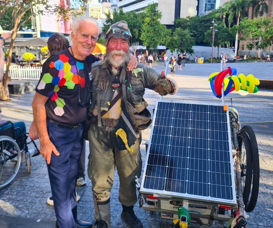 The Kids’ Cancer Project founder Col Reynolds OAM with Captain Australia