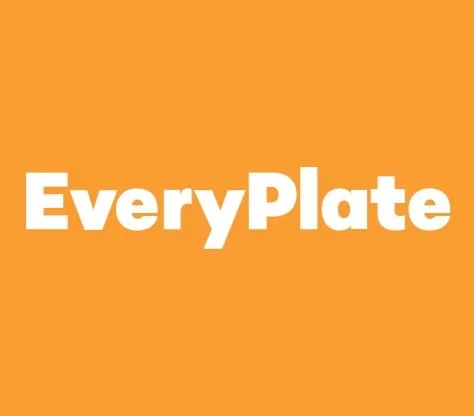 Orange background with white text that reads "EveryPlate."