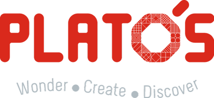 Plato's Wonder. Create. DIscover official logo