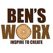 Ben's WORX youtube logo with text 'Inspire to Create' and a wooden log image.