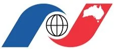 The logo of the French automobile club, featuring a blue swoosh, a globe, and a red swoosh.