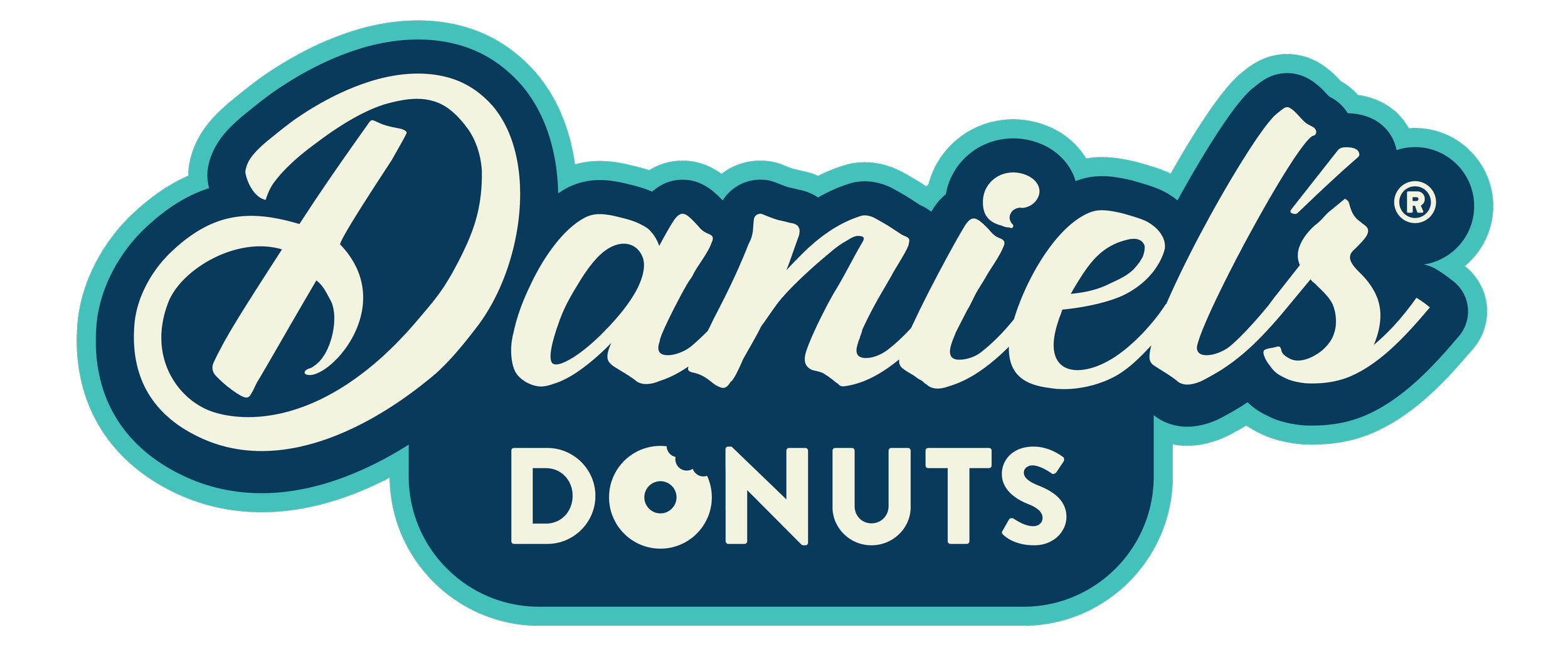 Logo for Bappy's Donuts with the text 'Bappy's' in script font and 'Doughnuts' in block letters underneath, outlined with multiple shades of blue.