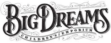 Logo for Big Dreams Children's Emporium with decorative lettering.