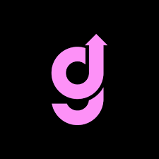 Pink lowercase letter 'd' over a black background