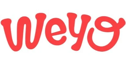 The word 'Weyo' written in red, stylized lowercase letters.