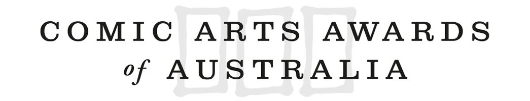 Official Comic Arts Awards of Australia wordmark.