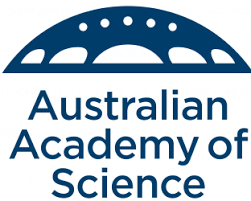 Logo of the Australian Academy of Science featuring a stylized bridge or arc above the organization's name.