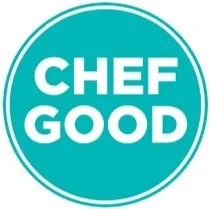 Chef Good logo in turquoise circle with white text