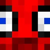 MrCrayfish Youtube logo Close-up of a pixelated red face with blue eyes, resembling a video game character.