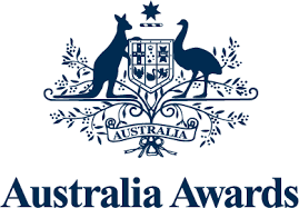 The Australia Awards logo featuring a kangaroo and emu with the Australian coat of arms and the words 'Australia Awards' beneath.