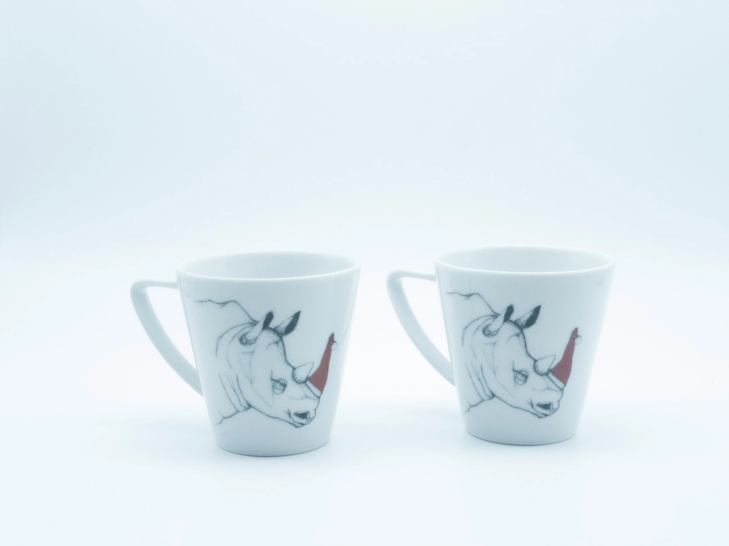 weihnachtliche Nashorn-Tasse