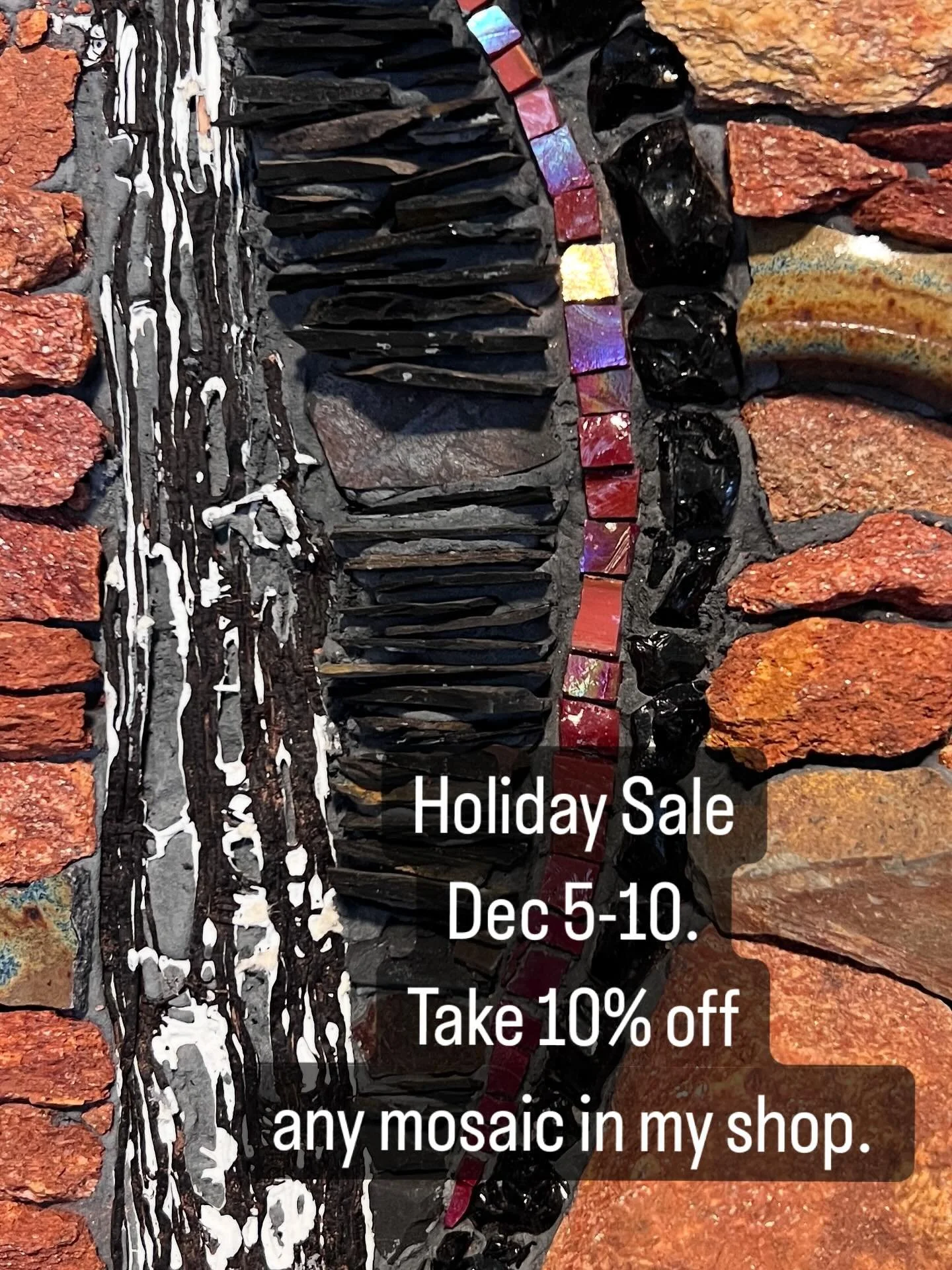 Use code HOLIDAY10 to take 10% off any mosaic in my online shop, Dec 5-10. I ship anywhere in the U.S.  click the link in my bio to check out all the mosaics in my shop. 

#mosaicartist #ashevilleartist #makersgonnamake #creativelife #buyhandmade
