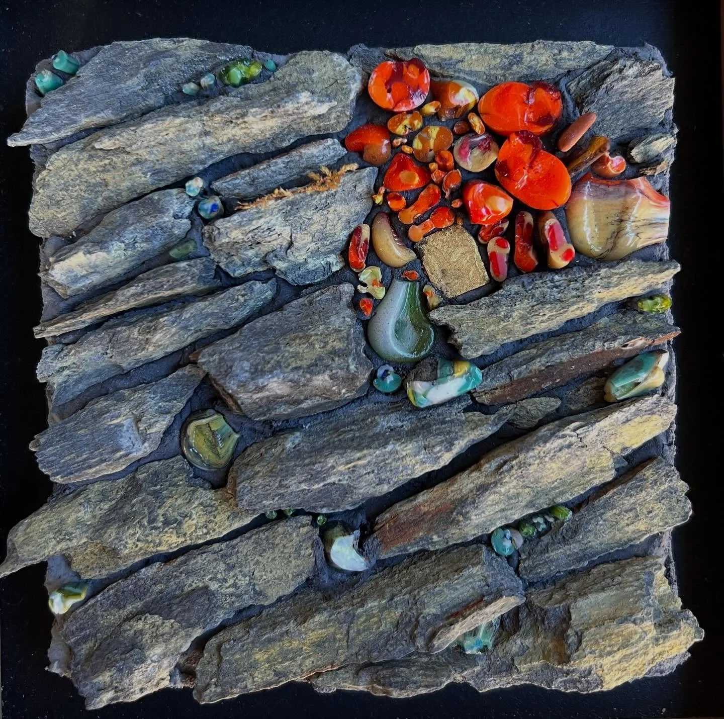 Sold! Thank you to one of my top collectors in New York for purchasing this piece, one of my absolute favorites from the &ldquo;Rebirth&rdquo; series this year. 

It&rsquo;s called &ldquo;Burst of Life&rdquo; and is made with locally forged stone and