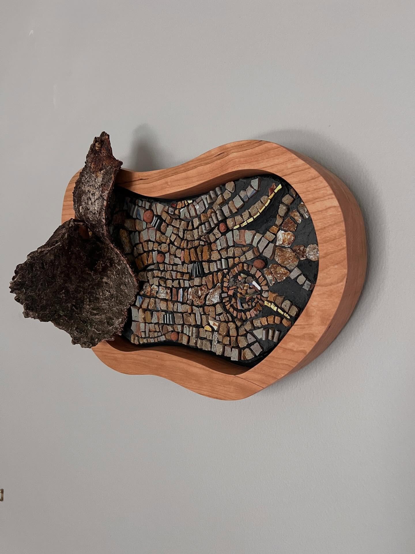 The inspiration for this piece began with this interesting folded bark I foraged on a recent trip to Taos, New Mexico in November. I fell in love with its shape and texture and collected several pieces to bring back to my studio. 

Nature is one of m