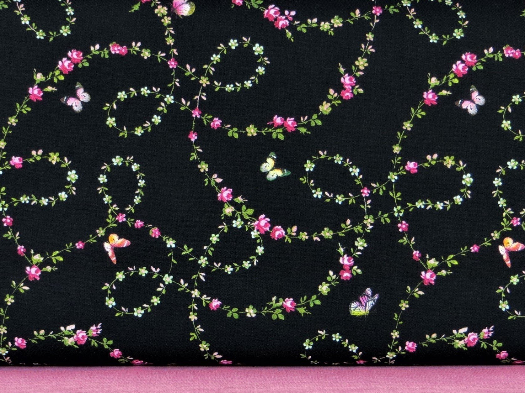 Victoria's Garden Black by Michael Miller — Elmhirst Fabrics