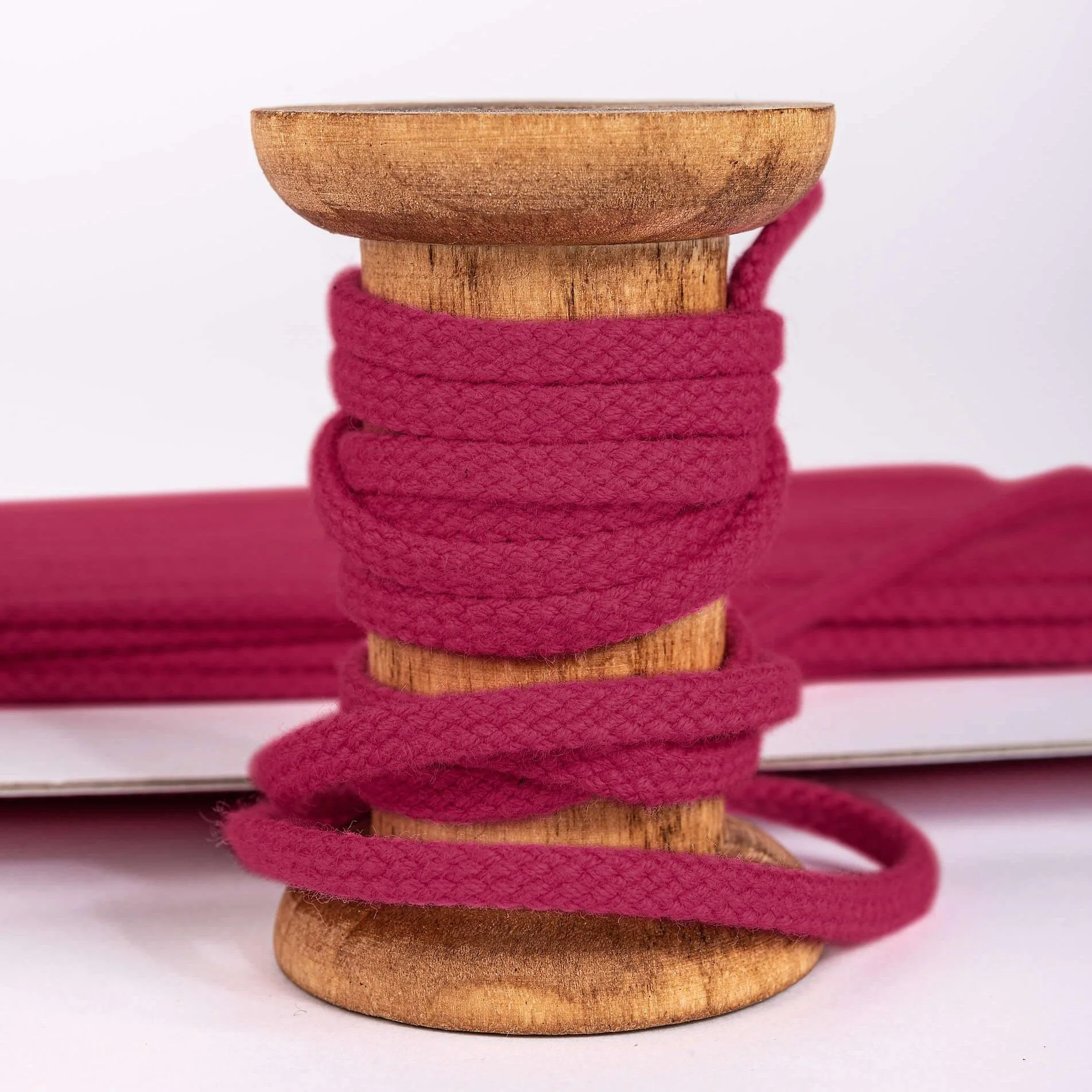 Red 5mm Braided Cotton Cord by Westfalenstoffe