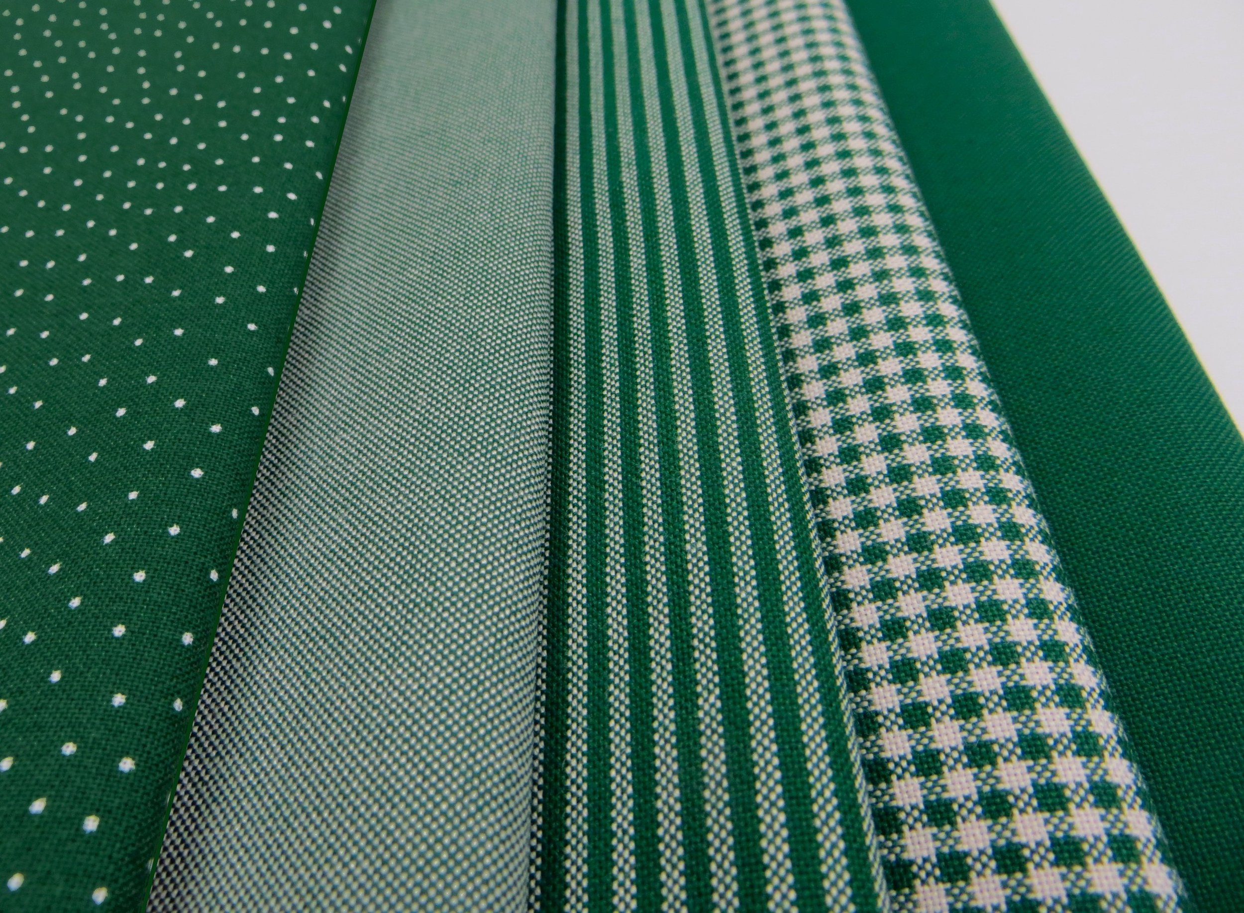 Dark Forest Green Westfalenstoffe Eighth and Quarter Bundles of 5