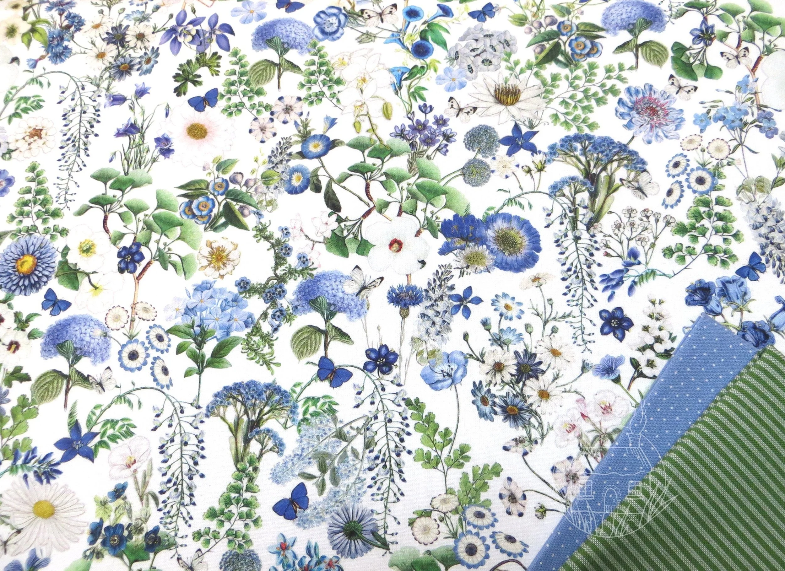 Canterbury Blue Floral by Westfalenstoffe