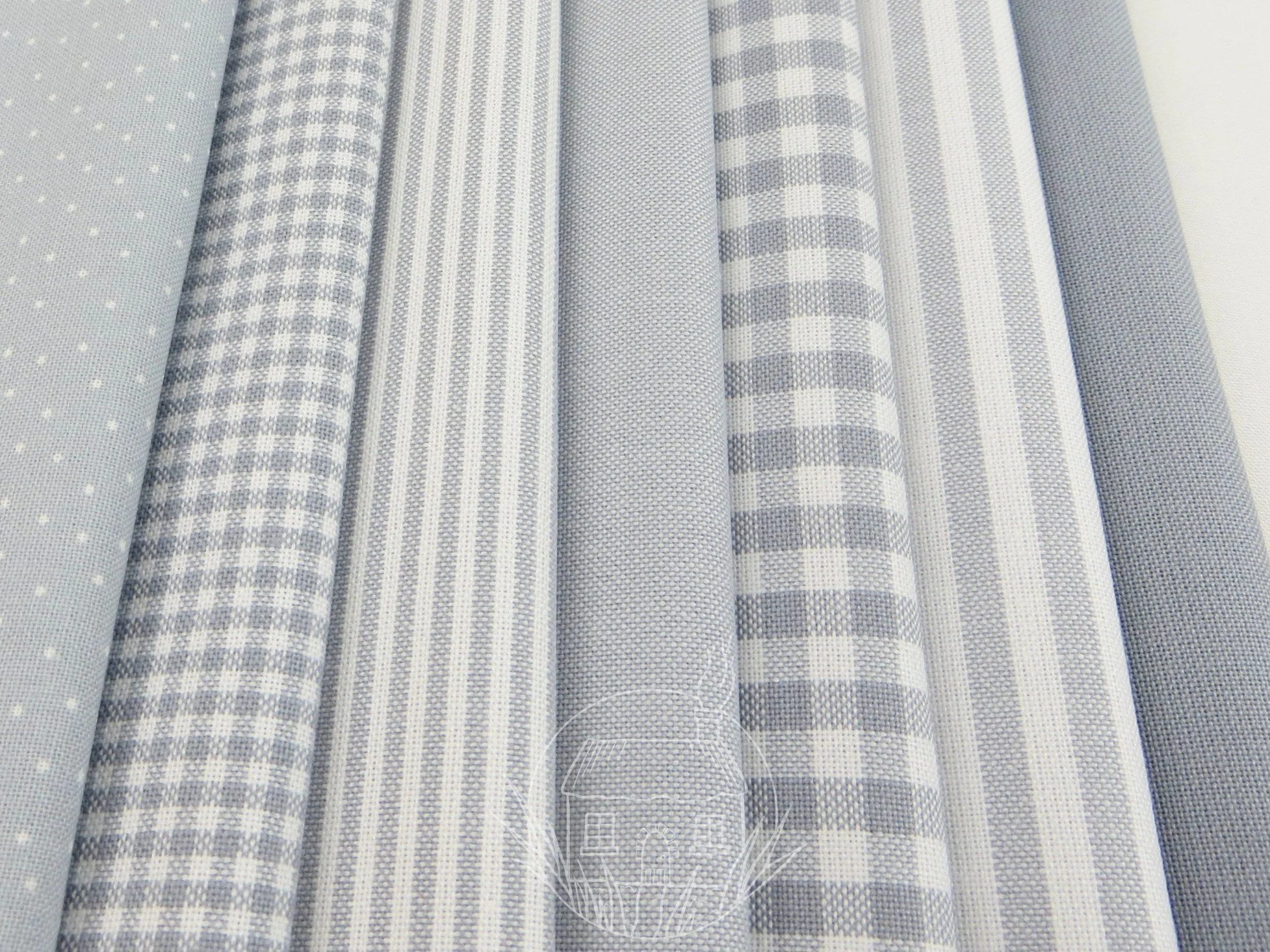 Grey Westfalenstoffe Eighth and Quarter Bundles of 7