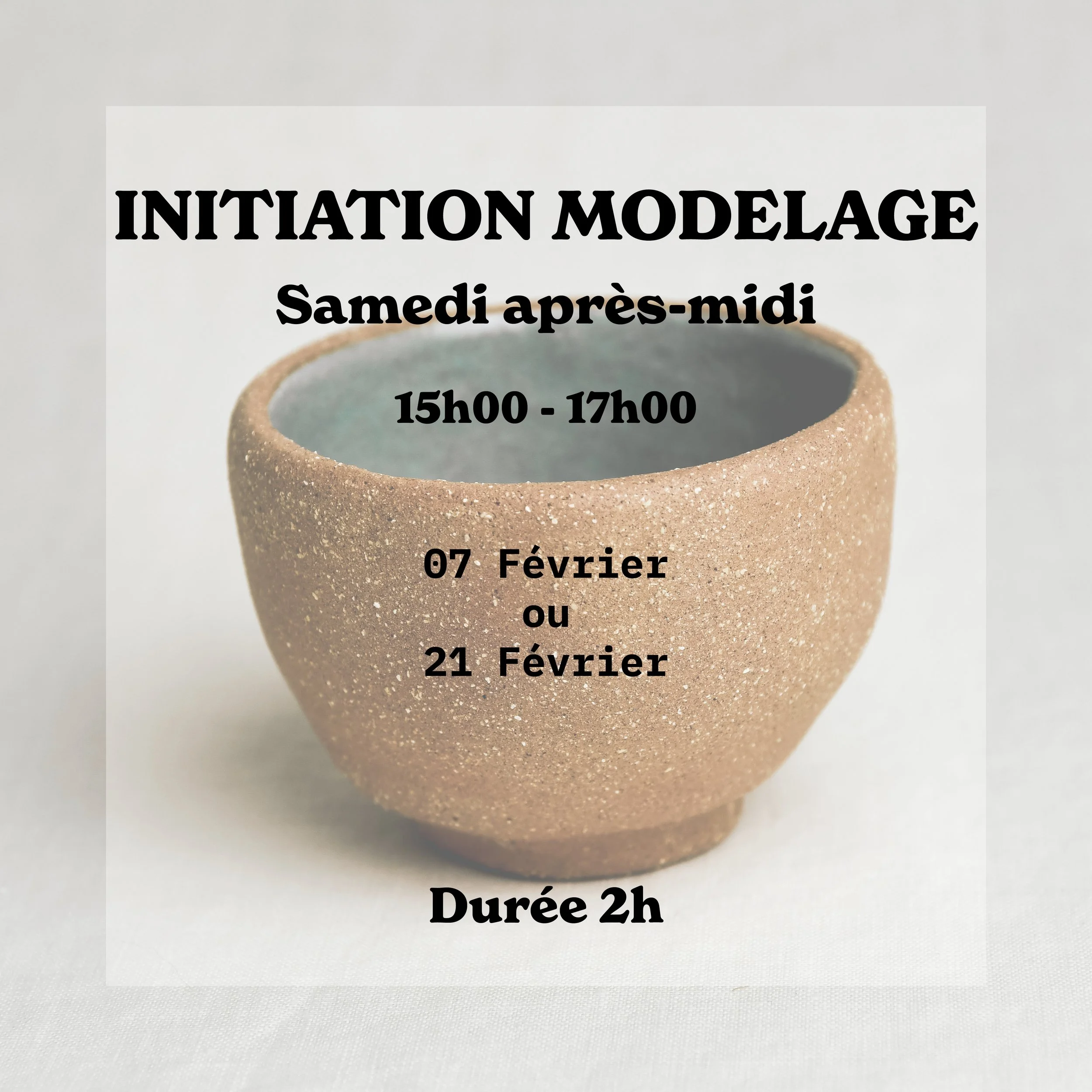 Initiation au modelage - Samedi après-midi