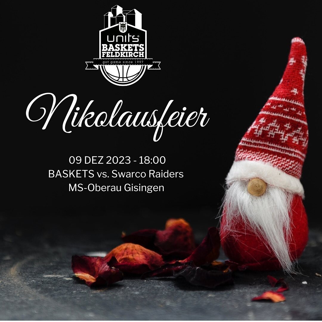 Mit unserer Nikolausfeier wollen wir Basketball, Vereinsmitglieder, Kinder und Freunde zusammenbringen, um gemeinsam in die besinnliche Zeit vor Weihnachten zu starten!
Wir freuen uns auf Zahlreiches erscheinen, denn der Nikolaus hat einen gro&szlig;