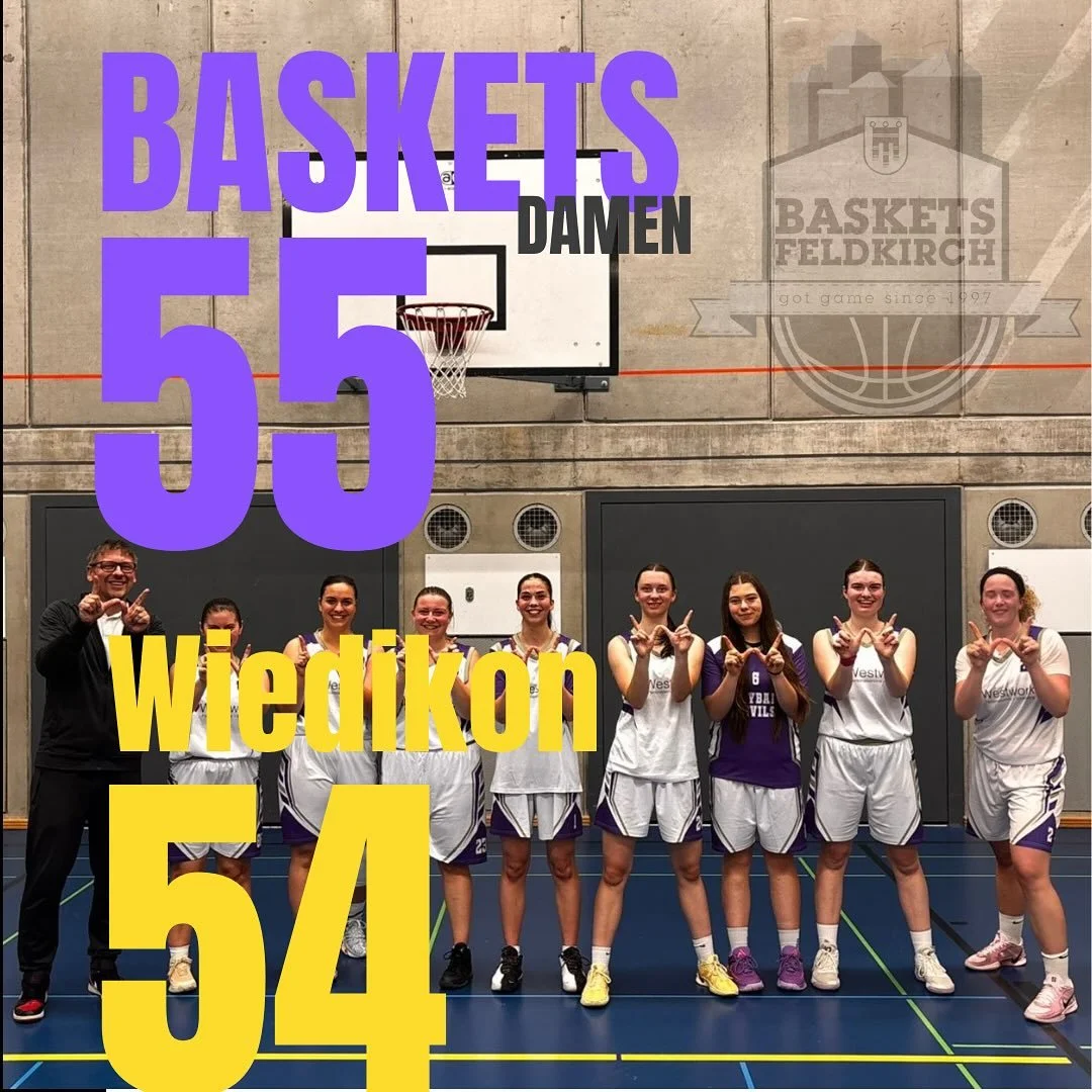 Game Recap 🏀
Das erste Saisonspiel unserer neuformierten Damenmannschaft ist Geschichte und was f&uuml;r ein Krimi!
In einem hart umk&auml;mpften Duell gegen Wiedikon blieb es bis zur letzten Sekunde spannend. Am Ende konnten die Feldkirch Baskets m
