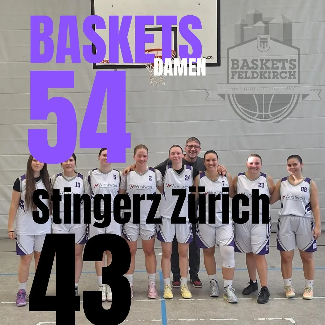 Damen weiter auf Erfolgskurs! 💪
Die Baskets Feldkirch Damen holen sich &uuml;berraschend auch den zweiten Saisonsieg.
Gegen die favorisierten Stingerz Z&uuml;rich zeigte das Team von Coach Konrad eine starke, geschlossene Teamleistung.
Angef&uuml;hr