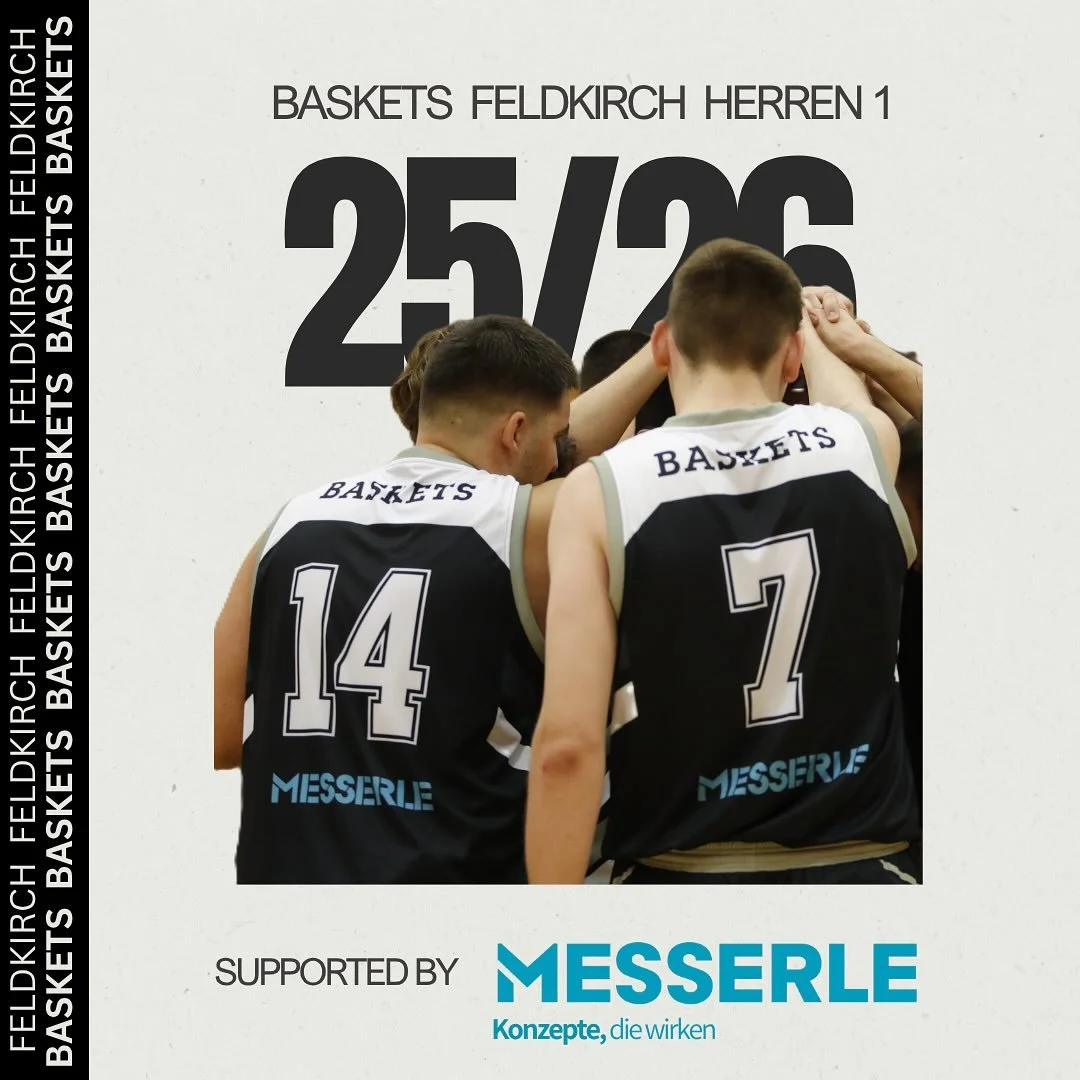 Neue Saison. Neues Team. Gleicher Spirit!
Die Baskets Feldkirch starten mit frischem Schwung in die neue Basketballsaison!
Nach einigen Ver&auml;nderungen im Kader &ndash; einige Leistungstr&auml;ger haben aus schulischen und privaten Gr&uuml;nden de