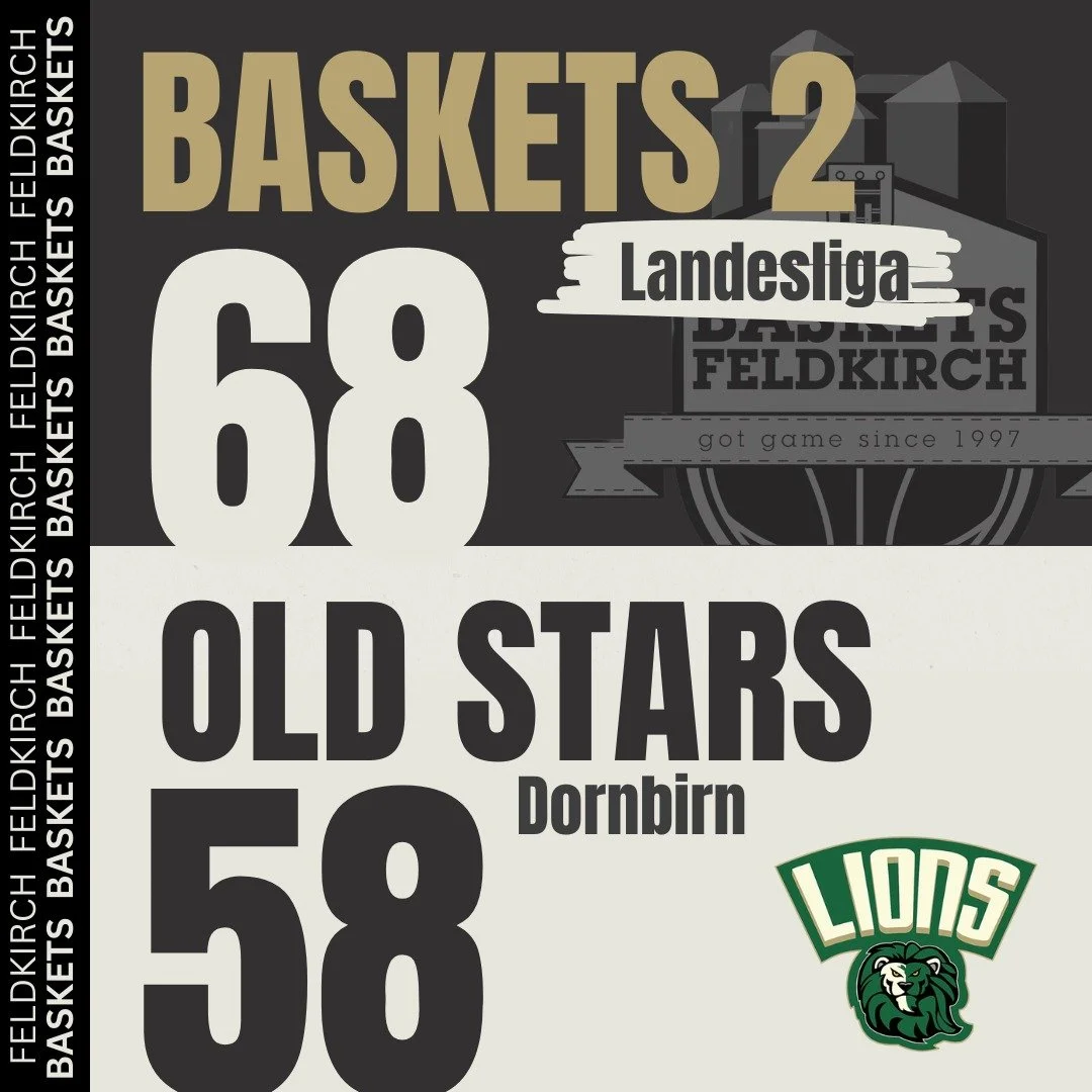 Unsere Herren 2 startet erfolgreich in die Landesliga! 
Mit einem 68:58-Sieg gegen die Old Stars Dornbirn holen sich die Baskets den perfekten Auftakt. 
Das Team lag &uuml;ber weite Strecken vorne, doch die Gegner blieben stets in Reichweite. Am Ende