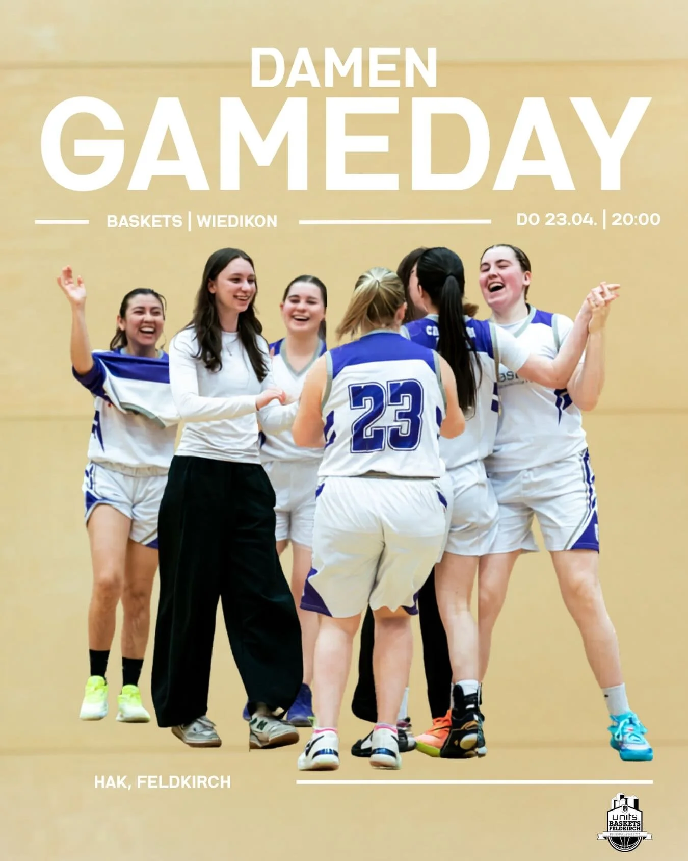- GAME DAY DAMEN - 

Diese Woche steht ein ganz besonderes Spiel an, das letzte Damen Heimspiel der Saison! 🔥

📅 Donnerstag, 23.04.
⏰ 20:00 Uhr
📍 HAK Feldkirch

F&uuml;r unsere Damen ist es das zweitletzte Spiel der Saison.
Mit einem Sieg sichern 