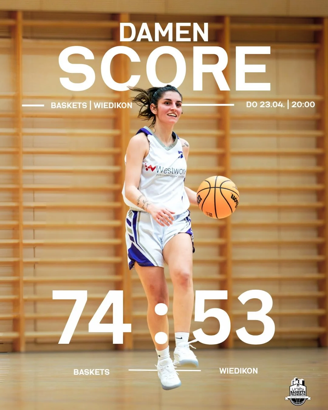 MEISTERINNEN! 🥇

Mit einem Sieg gegen Wiedikon kr&ouml;nen sich unsere Baskets Damen vorzeitig zu den Meisterinnen der 3. Liga der ProBasket Meisterschaft!

14 Siege &ndash; 0 Niederlagen. Eine perfekte Saison und der erste Meistertitel in der Verei