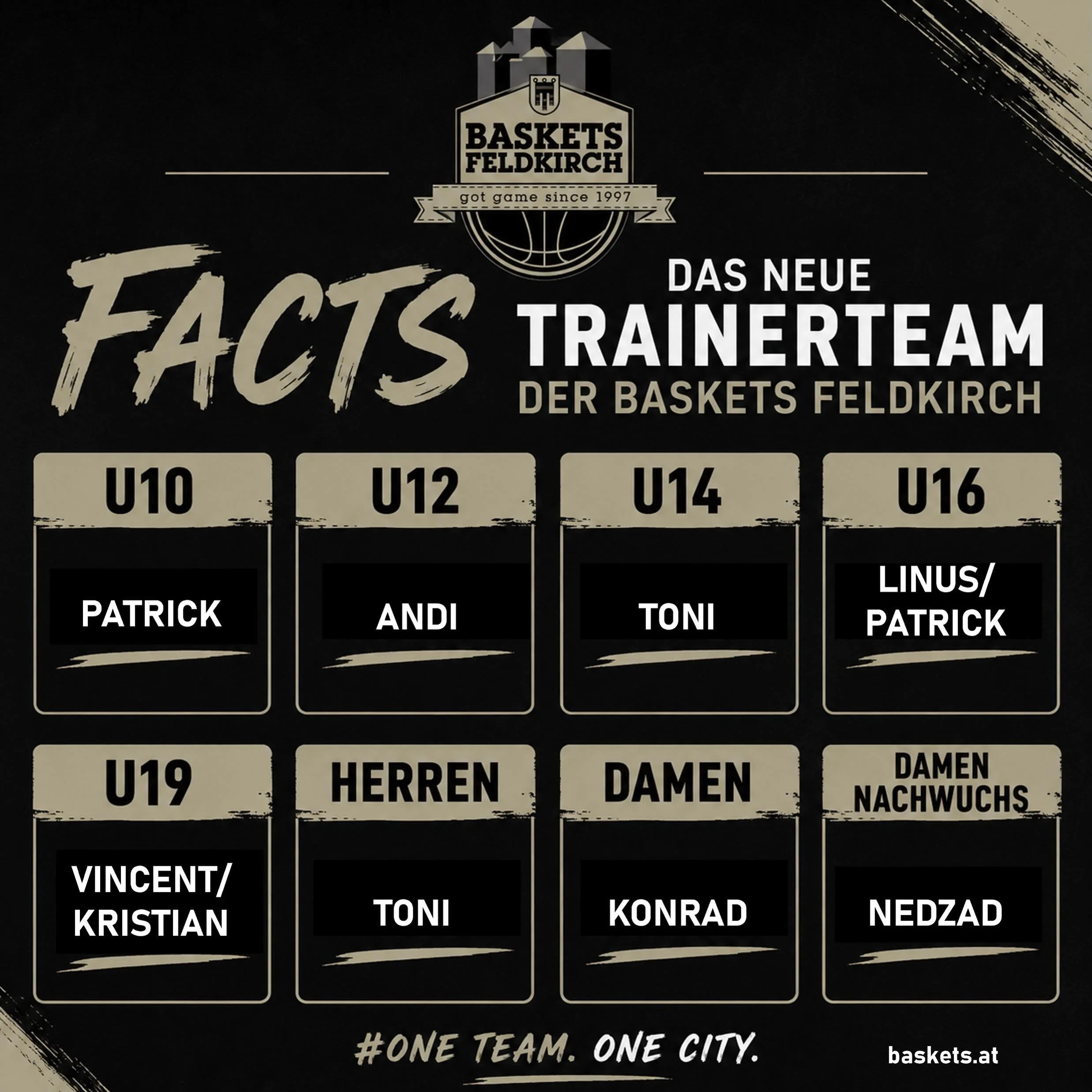 Neues Trainerteam f&uuml;r die Saison 2026/2027 🔥

Wir freuen uns, euch unser neues Trainerteam f&uuml;r die kommende Saison vorstellen zu d&uuml;rfen!
&bdquo;Ich bin froh, dass wir f&uuml;r die kommende Saison neue und junge Trainer motivieren konn