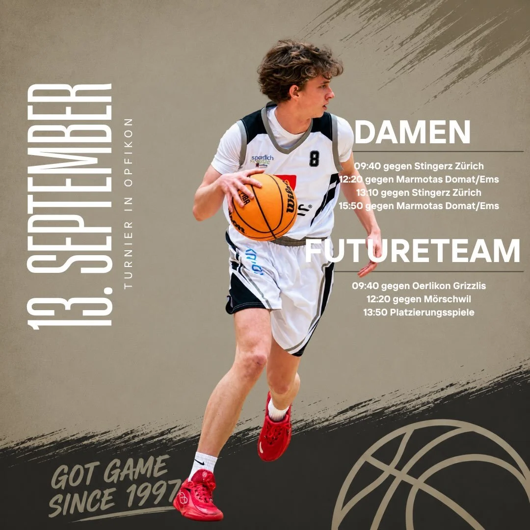 TESTSPIELE IN OPFIKON
 
Am kommenden Wochenende starten gleich zwei unserer Teams mit den ersten Testspielen beim Turnier in Opfikon.
Unsere Damen und das neu formierte Futureteam nutzen das Turnier als erste Standortbestimmung vor dem Saisonstart.
F