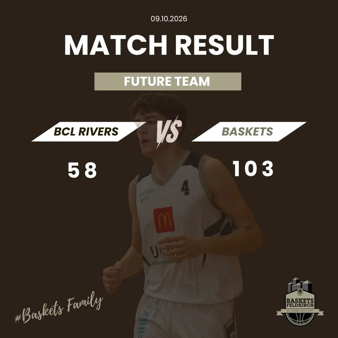 WHAT A SEASON OPENER 😮&zwj;💨

Besser h&auml;tte der Saisonstart f&uuml;r unser Future Team kaum laufen k&ouml;nnen!

Beim ersten offiziellen Saisonspiel am Freitag, dem 09.10., &uuml;berzeugten die Jungs ausw&auml;rts gegen die BCL Rivers in Landqu
