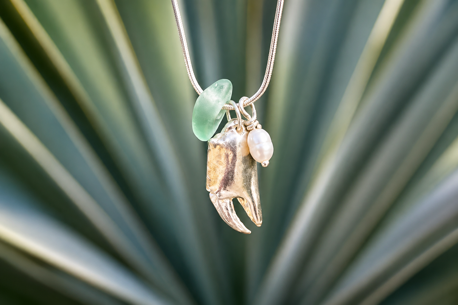 Collier NAUTILA – Argent 925 & fragment de mer