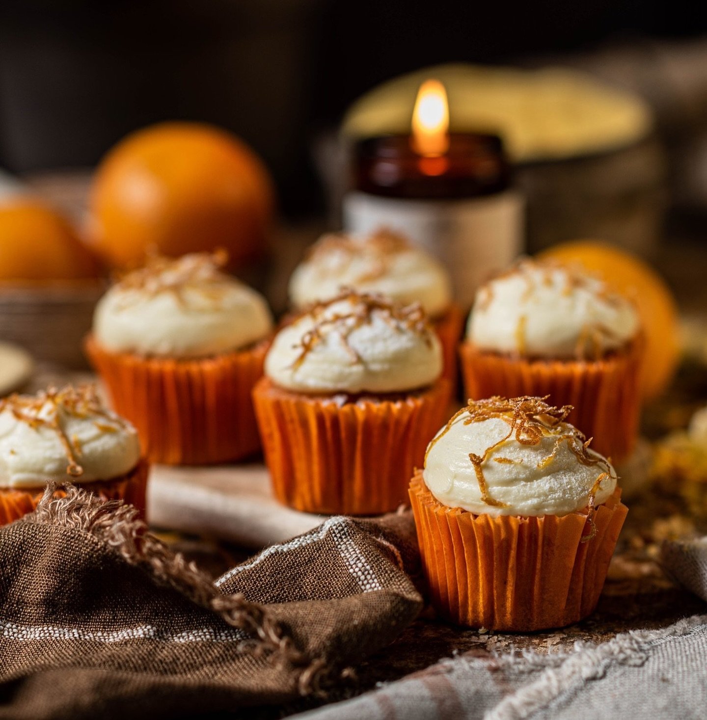 Looking for a cozy gluten free option? 

Our zesty Orange &amp; Polenta cupcakes will satisfy that sweet tooth without compromising on taste 🧁🍊

For more gluten free options, explore our website or download our app 🙌

#glutenfreeindulgence #zestfu