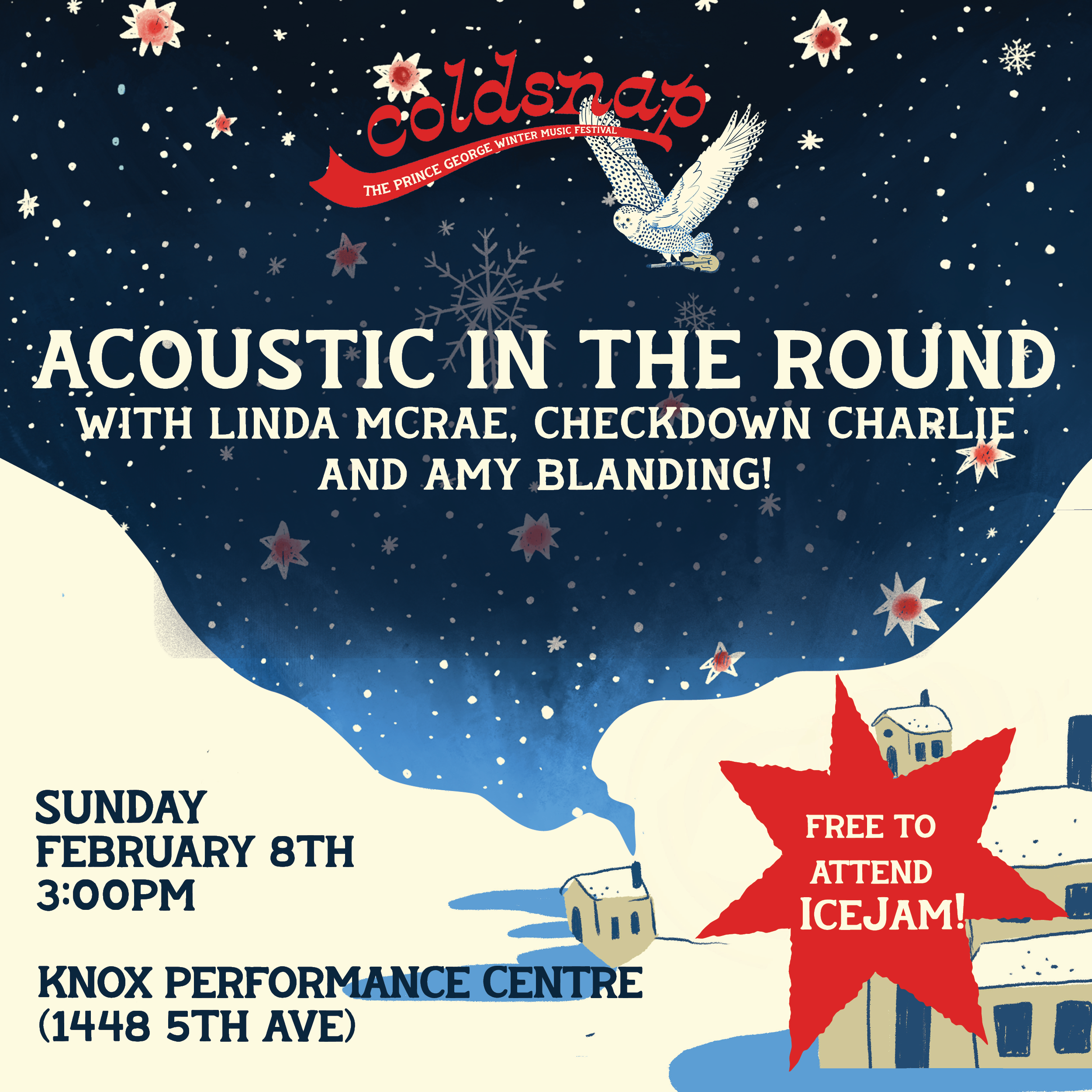 IceJam - Acoustic in the Round with Linda McRae, Amy Blanding and Checkdown Charlie!
