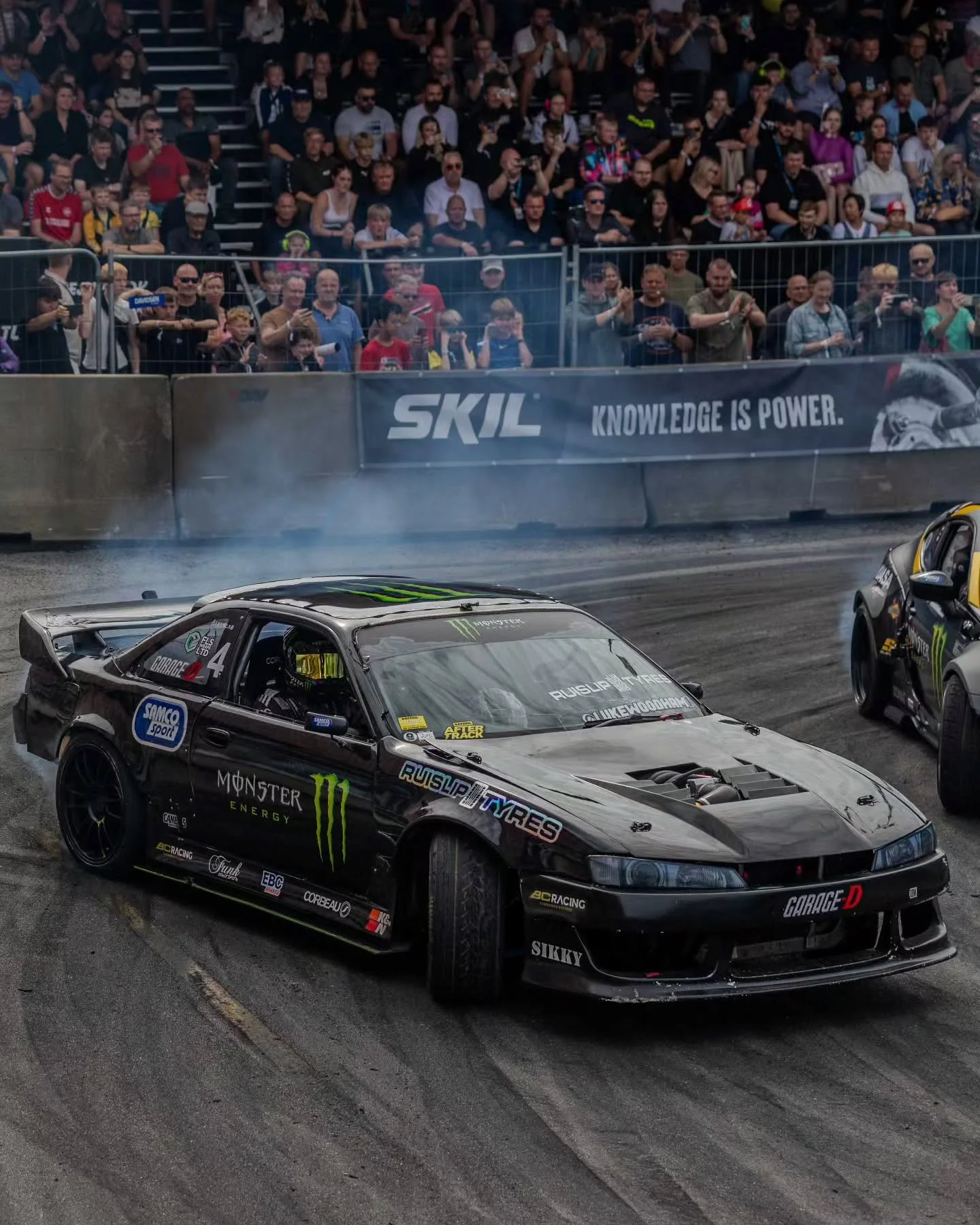 Crowds watching.
Engines screaming.
Smoke everywhere.
This is why people love drifting.
Thousands of eyes locked on the track while the driver dances on the edge of control.
Moments like this are what motorsport is all about.

📷 Canon R5 Mark II
🔎 