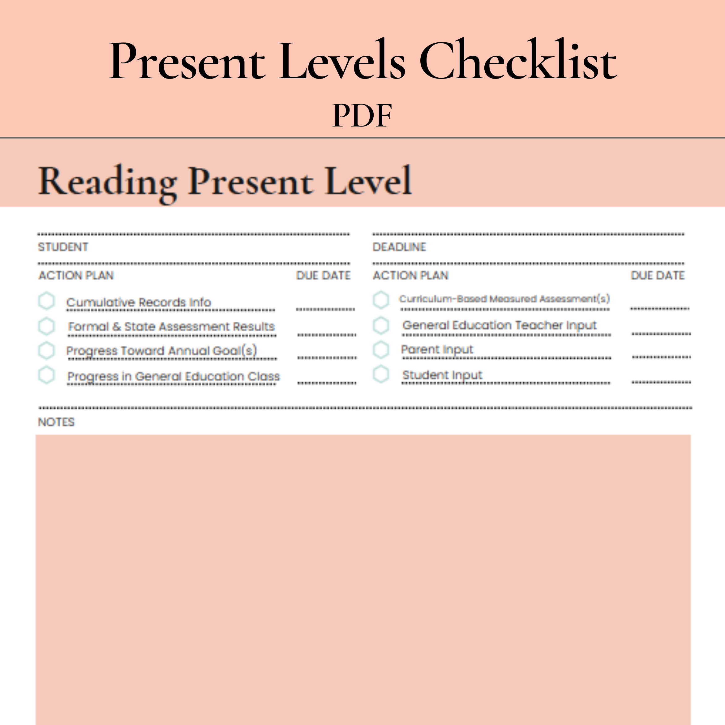 Editable IEP Meeting Checklist | Editable IEP Checklist | Editable PDF ...