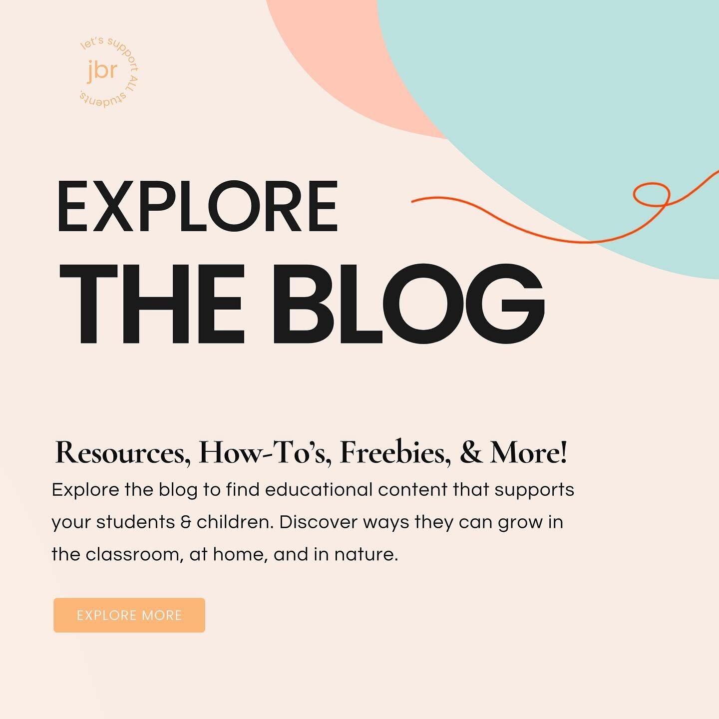 ✏️Explore the blog and discover ways to help your students &amp; children grow in the classroom, at home, and in nature. 

Visit www.jodibree.com/blog for tips, resources, how-to&rsquo;s, and freebies. (Link in bio) 

#️⃣ #specialeducation #homeschoo